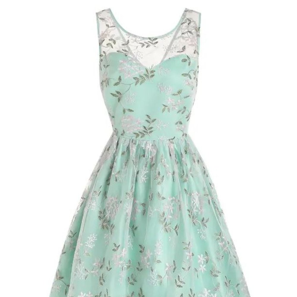 ay Sleeveless High Waist A Line Midi Prom Dress